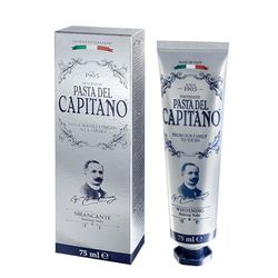 Pasta del Capitano 1905, Dentifricio Sbiancante Baking Soda, Ideale per Manetere il Bianco Naturale dei Denti, Riduce le Macchie di Cibo, 100% Made in Italy, Tubetto 75 ml