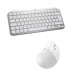 Logitech Ensemble Clavier MX Keys Mini for Mac et Souris Ergonomique Verticale Lift for Mac - sans Fil, Bluetooth, Touches rétroéclairées, Silencieux, macOS/iPadOS/MacBook/iMac/iPad - AZERTY FR