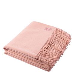 zoeppritz since 1828 Classic Cashmere Blanket 100% Cashmere Plain with Fringes 130 x 180 cm 220 Salmon