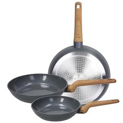 Tognana T-Care Set med 3 stekpannor 20/24/28 cm, aluminium, mörkgrå