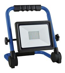 as - Schwabe 50W Te con Struttura Pieghevole-Spot Lampada da Lavoro-Mobile LED Luce per Esterno e Interni-IP65-Blu I 46341, Blu