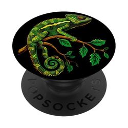 Camaleón Lagarto Reptil Chameleon Iguana Lagarto Camaleón PopSockets PopGrip Adhesivo