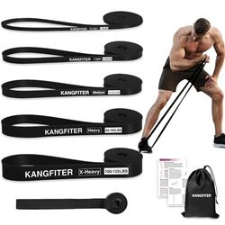 KANGFITER Weerstandsbanden om te trainen, pull-upbanden voor mannen en vrouwen, dikke zware weerstandsbandenset met deuranker, elastische oefenbanden voor lichaamsstretching, fysiotherapie,
