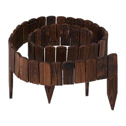 Relaxdays rabattinfattning, 200 cm lång, flexibel, synhöjd: 10 cm, för stickning, trä, betesstaket, gräskant, mörkbrun