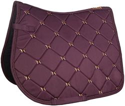 HKM Beagle Tapis de selle complet Bordeaux Dressur