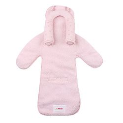 Minene Support pour siège auto bébé Nid d'ange avec doublure siège enfant et soutien de la tête (bébé rose)