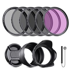 Neewer - Filtri fotografici, per obiettivo da 62 mm, filtri professionali UV/CPL/FLD/filtro a densità neutra (ND) (ND2/ND4/ND8), per Pentax (K-30/K-50/K-5) e Sony Alpha A99/A77/A65