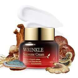 The Skin House Wrinkle Supreme Cream 50 ml Crème anti-âge pour le visage avec racine de ginseng et extraits de champignons assortis The Skin House Wrinkle Supreme Cream, 1,7 oz