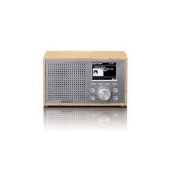 Lenco DAR-017 - Radio Dab+ compacta con Bluetooth 5.0 - presintonía de emisoras - Receptor FM - 2 Tiempos de Alarma - 3 vatios RMS - 3,5 mm AUX - Madera