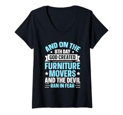 Womens Carrying Furniture Design For Furniture Mover V-Neck T-Shirt