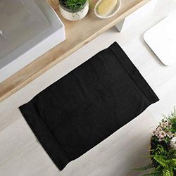 Douceur d'Intérieur, Tapis de Bain (50 x 85 cm) Colors Noir, Eponge Unie