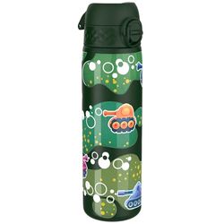 Ion8 Stalen Waterfles, 600 ml/20 oz, Lekvrij, Makkelijk te Openen, Veilige Vergrendeling, Vaatwasserbestendig, Hygiënische Flipcover, Draaggreep, Duurzaam, Reliëfprint, Ontwerp Tanks Drinkfles