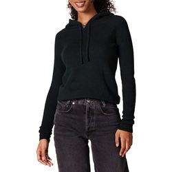 Amazon Essentials Women's Soft Touch Hooded Pullover Jumper, Black, L