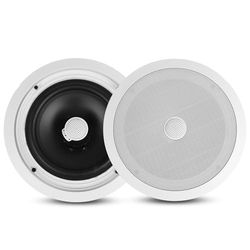 Pyle Altifalantes de teto, recarregáveis, 8", Tweeter de cúpula de titânio direcionável de 1", frequência de 55 Hz a 22 kHz, pico de 300 V, instalação fácil