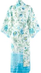 Bassetti Casablanca 9332198 Celeste C1 - Kimono (100% algodón satinado, talla S-M)