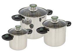 Bo-Camp Cocina BC Set Cacerolas Elegance 3 Acero Inoxidable Silver