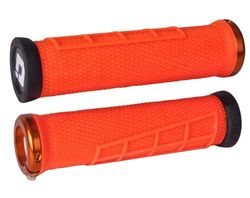 ODI MTB Griffe Elite Flow Lock On 2.1, 130mm Orange Klemmringe, D33efo-o, Maniglie Unisex, Colore: Arancione, 130 mm