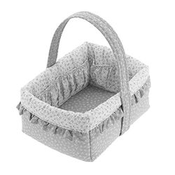 Cambrass - Babymand voor pasgeborenen - opbergmand voor babyhygiëneartikelen - Multifunctionele luierorganizer - Liberty grijs 22,5 x 29 x 29 cm