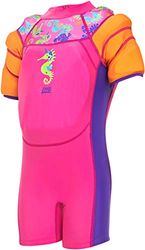 Zoggs, Sea Water Wings Floatsuit Unisex Bambino, Viola/Arancio, 2-3 anni/15-25 kg