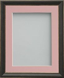 Frame Company Darcy Black Picture Photo Frames with Pink Mount, A4 for 10x6 *Choice of Colours* Fitted with Real Glass