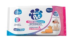 Diva International Nice Pet Chiffons Multi-usages nettoyants avec chlorhexidine 40 pièces