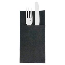 García de Pou guardanapos canguru, papel Dry Tissue, preto Airlaid, 30 x 30 x 30 cm, 30