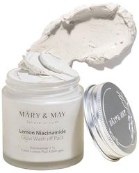 Mary&May Lemon Niacinamide Glow Wash Off Pack - Vitamin C Clarifying, Sebum Control, Deep Hydration - Korean Skincare, EWG Green Grade, Hypoallergenic, 125g