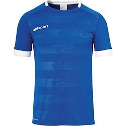 uhlsport Division II Shirt Shortsleeved, Uomo, Azzurro/Bianco, 140