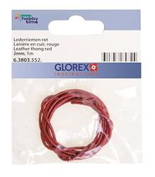 Läderrem röd 2 mm/1 m