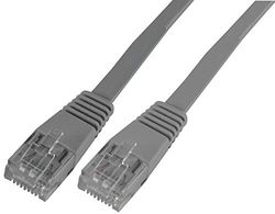Pro Signal PSG91013 Flat Cat5e UTP Ethernet Patch Lead, 1 m, Grey