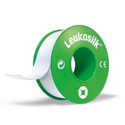 Leukosilk Rolpleister voor de gevoelige huid 2,5 cm x 5 m, hoeveelheid: 1