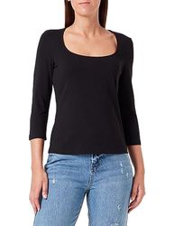 s.Oliver Black Label - Camiseta de Manga 3/4, Color Negro 42, Negro, 44