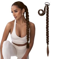 Lullabellz Grande Hair Braid, 66 cm de long, marron chocolat
