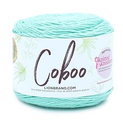 Lion Brand Yarn Company Hilo Coboo, Algodón Bambú, Liquen, 1 pack, 212