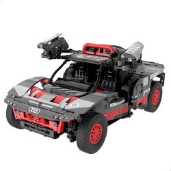 COLORBABY RASTAR Ridbil, Audi RS Q e-tron, 1432 delar, officiell licens, skala 1:14, inklusive klistermärken, leksaksbilar, byggsatser för barn, Carlos Sainz, +14 år (41292)