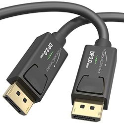KabelDirekt - Cable DisplayPort 2.0 8K - 2m - Cable DP 2.0 con blindaje especial A.I.S. para PC de juegos/laptops de juegos y alta resolución 4K / 8K o super rápido 144Hz, 240Hz o 360Hz