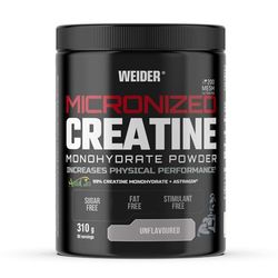 Weider Micronized Creatine Monohydrate Powder (310 g) Gusto Neutro. 99% Creatina Monoidrato Micronizzata 200 Mesh Ultrafine, con AstraGin, Vegana, Aumento delle prestazioni fisiche