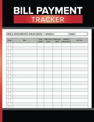 Bill Payment Tracker: Manage Expenses and Finances | Large, Simple Notebook for Personal, Home, or Small Business