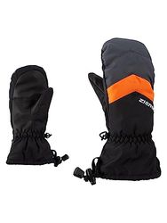 Ziener Guanti da sci per bambini LETTERO AS MITTEN GIOIOR, impermeabili, traspiranti, nero (nero/grafite), 4
