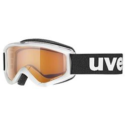 uvex speedy pro - skibril voor kinderen - contrastverhogend - vergroot en condensvrij gezichtsveld - white/lasergold - one size