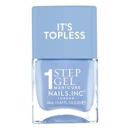 Nails Inc It's Topless Gel-Like Nail Polish, 4-in-1 Base Coat, Treatment, Colour & Top Coat, Long Lasting, Strong, Chip Free Nails, Glossy Salon Quality Manicure, Air Dry Nail Polish, Kim, 14 ML