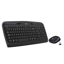 Logitech MK330 Wireless Keyboard and Mouse Combo, QWERTY US Layout - Black