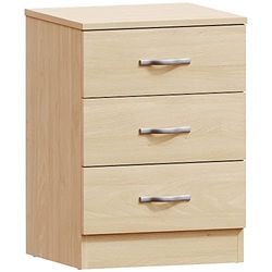 Vida Designs huiskist met klep, 3 laden met handgrepen en lopers van metaal, unieke ladestandaard, kamermeubilair Riano