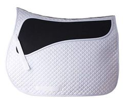 Rhinegold Pressure Pad Saddle Cloth-Full-White Tela para sillín, Blanco, Plein