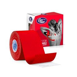 CureTape Classic 5x5cm | Cinta de Kinesiología Resistente al Agua | Cinta Médica | La Mejor Adhesión | Mejora la Movilidad y el Rendimiento | Reduce el Dolor Articular | Rojo