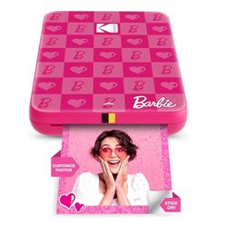 Barbie x Kodak Step Slim Draadloze Foto Mobiele Printer – Kleurenafdrukken in Zink 2x3” Zelfklevende Foto's, Bluetooth, Compatibel met iOS/Android – Iconische Stijl