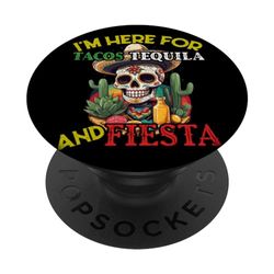 Tacos Tequila Fiesta Cinco De Mayo Divertido Icónico PopSockets PopGrip Intercambiable