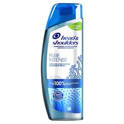 Head & Shoulders Pure Intense Détox Du Cuir Chevelu Shampooing Antipelliculaire - Aux Minéraux Marins - Jusqu’à 100% Des Pellicules Éliminées - 400 ml