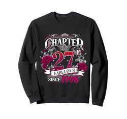 Womens Chapter 27 Fabulous Since 1998 27th Birthday Queen Felpa