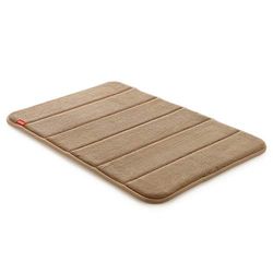 TATAY Tapete de banho nuvola, 100% microfibra, antiderrapante, absorvente, secagem rápida, suave, efeito memória, máquina de lavar adequada, bege, medidas 40 x 60 cm